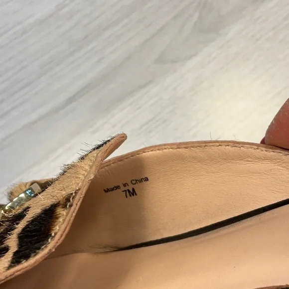 Kate Spade Cece Too Calf Hair Leopard Print Mules Brown Black - Size 7 Medium - Picture 14 of 16